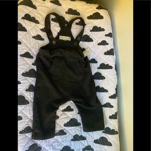 Zara 3-6 months charcoal grey overalls